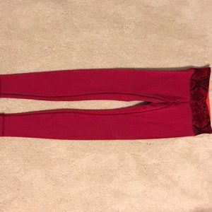 Full length lululemon leggings, reversible